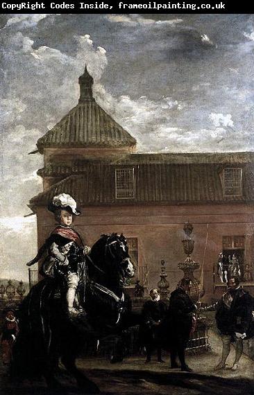 Diego Velazquez Prince Baltasar Carlos with the Count-Duke of Olivares at the Royal Mews
